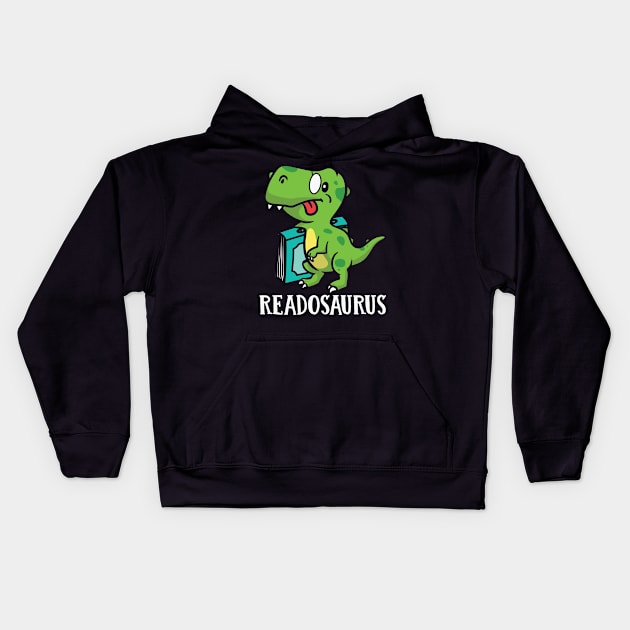 Readosaurus - book and dinosaurs lovers Kids Hoodie by GothicDesigns